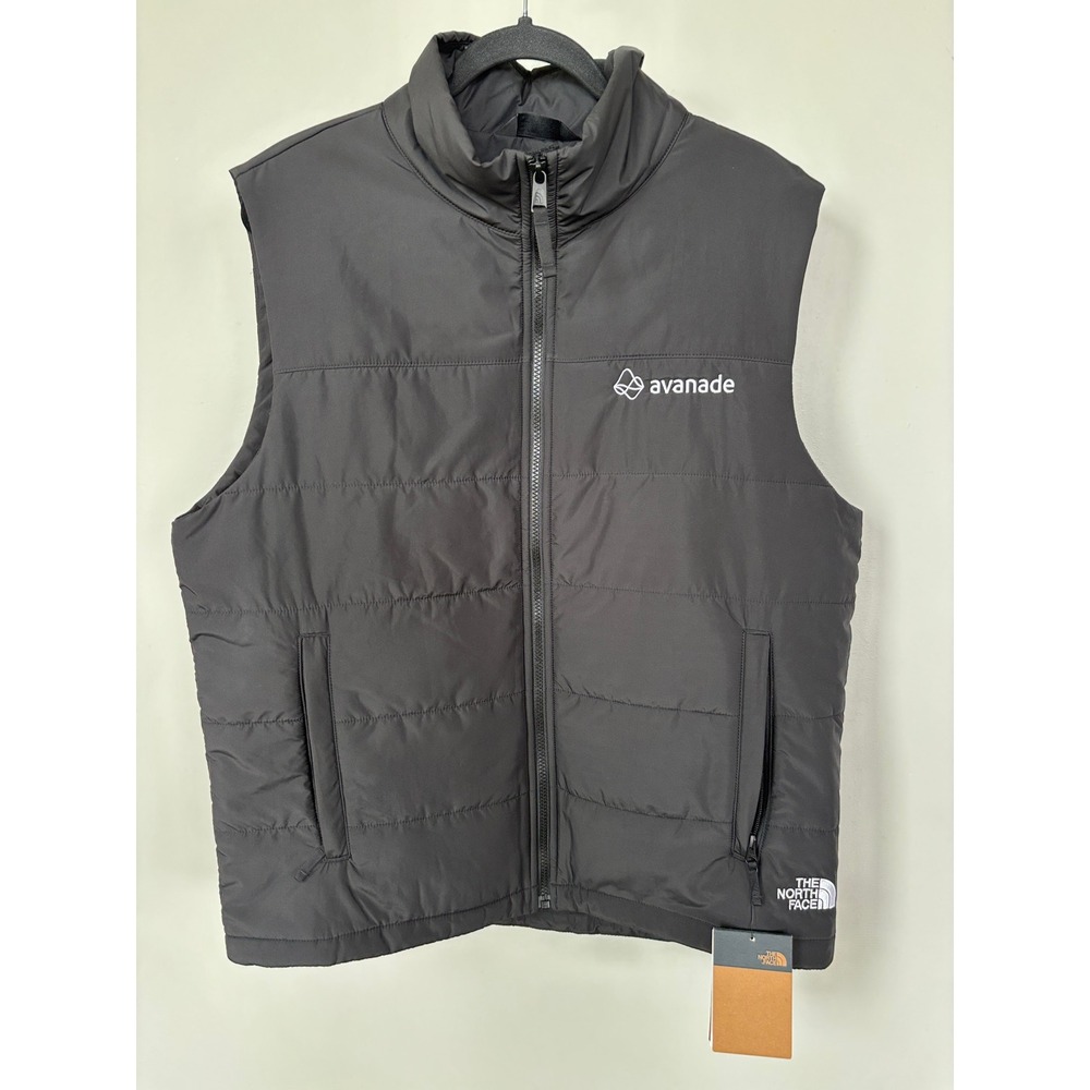 The North Face Avanade Puffer Vest‎ Mens Large Black Full Zip NF0A529A NEW